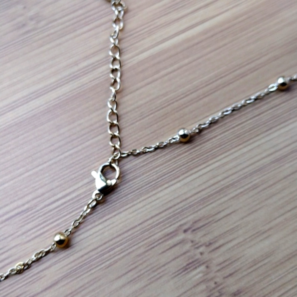 18 KT Gold Over Titanium Heart Necklace - Picture 4 of 4